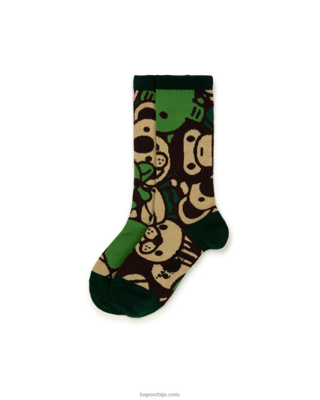 Војничко зелена Жене A Bathing Ape беби мило чарапе J42801080