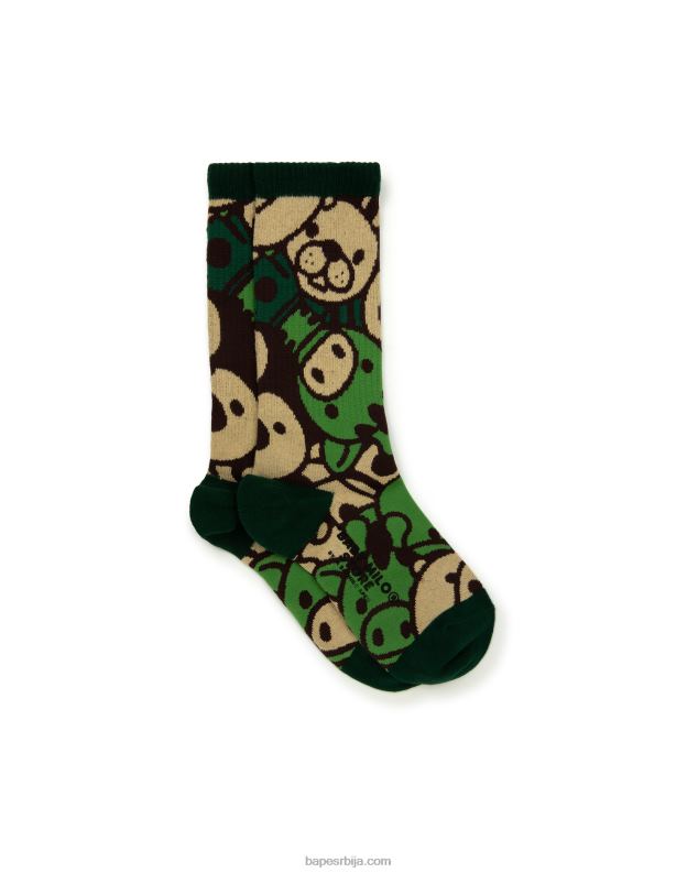 Војничко зелена Жене A Bathing Ape беби мило чарапе J42801080