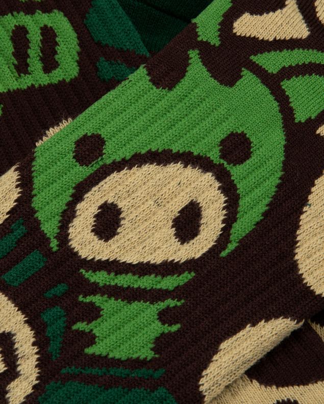 Војничко зелена Жене A Bathing Ape беби мило чарапе J42801080