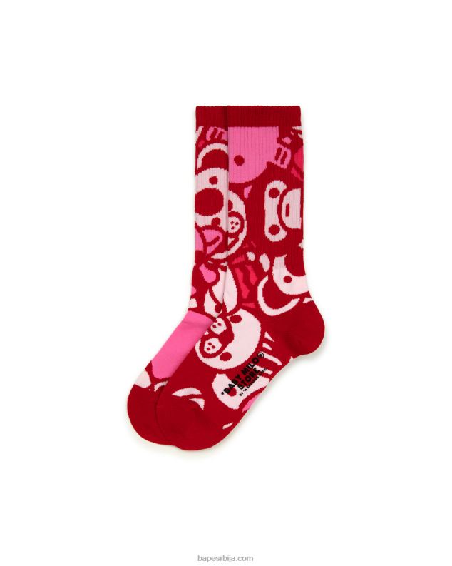 розе Жене A Bathing Ape беби мило чарапе J42801081