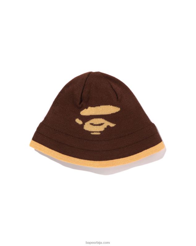 браон Жене A Bathing Ape лице плетене капе J42801105