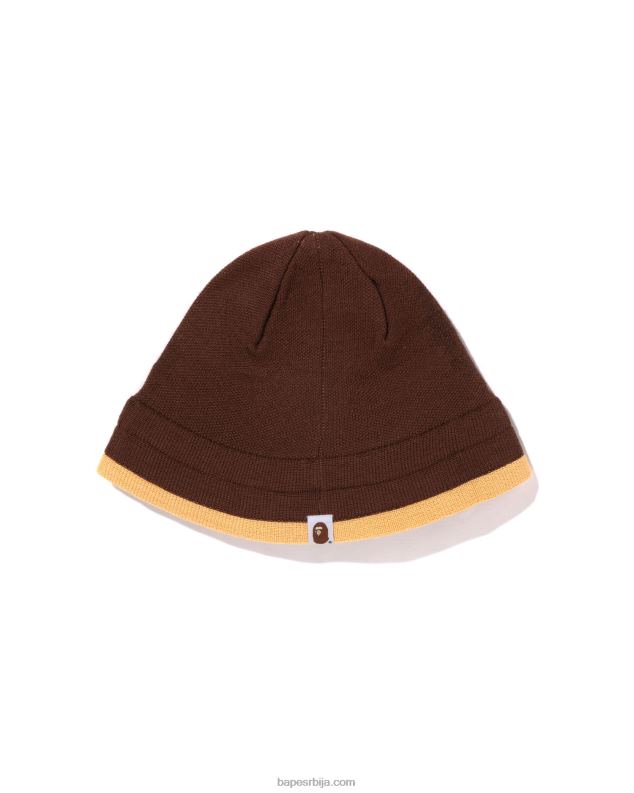 браон Жене A Bathing Ape лице плетене капе J42801105