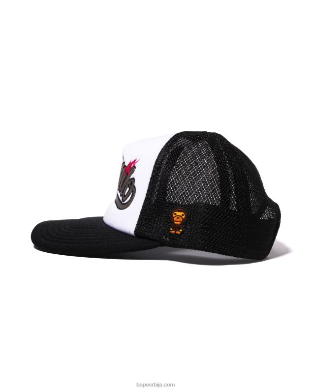 црн Жене A Bathing Ape беби мило вез мрежаста капа J42801141