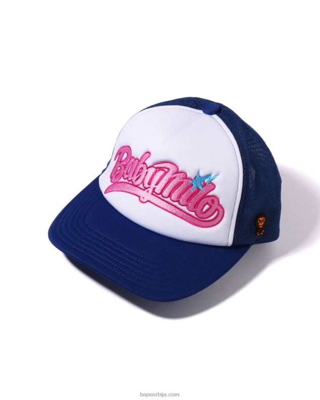 Плави Жене A Bathing Ape беби мило вез мрежаста капа J42801142