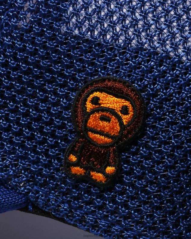 Плави Жене A Bathing Ape беби мило вез мрежаста капа J42801142
