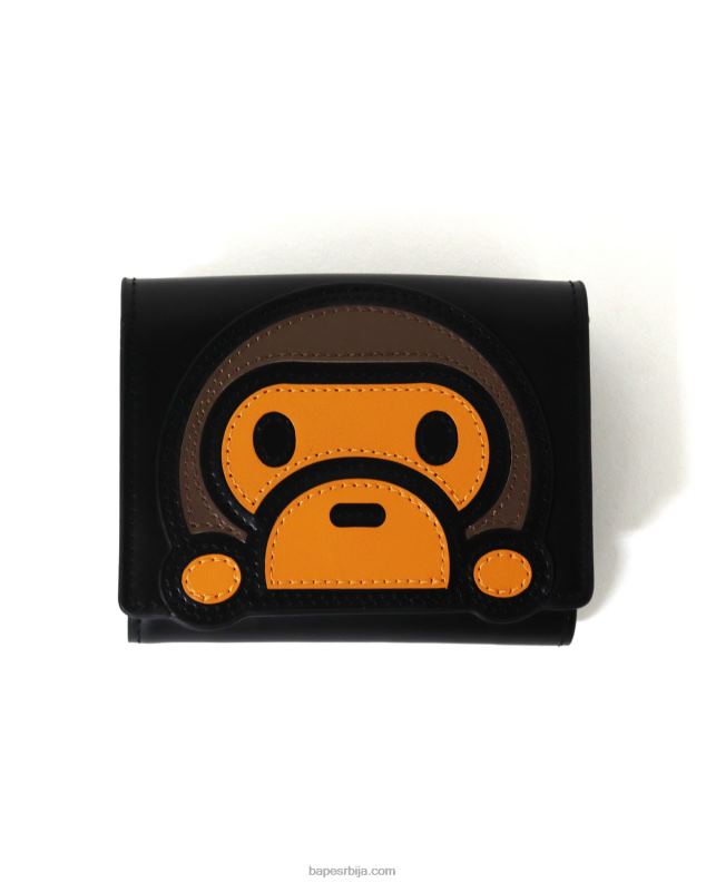 црн Жене A Bathing Ape баби мило кожни новчаник J42801158