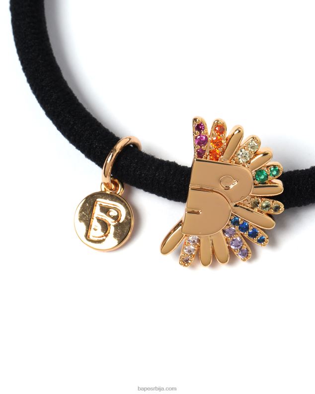 цаисе Жене A Bathing Ape трака за косу са логотипом златне боје J42801124