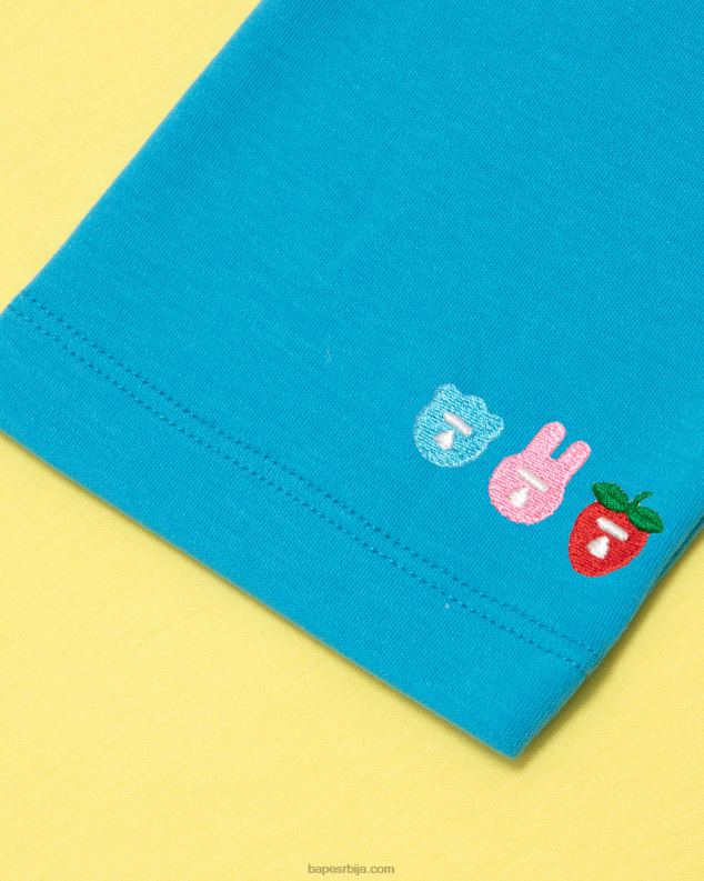 Плави Жене A Bathing Ape раглан мајица дугих рукава са графиком J42801052
