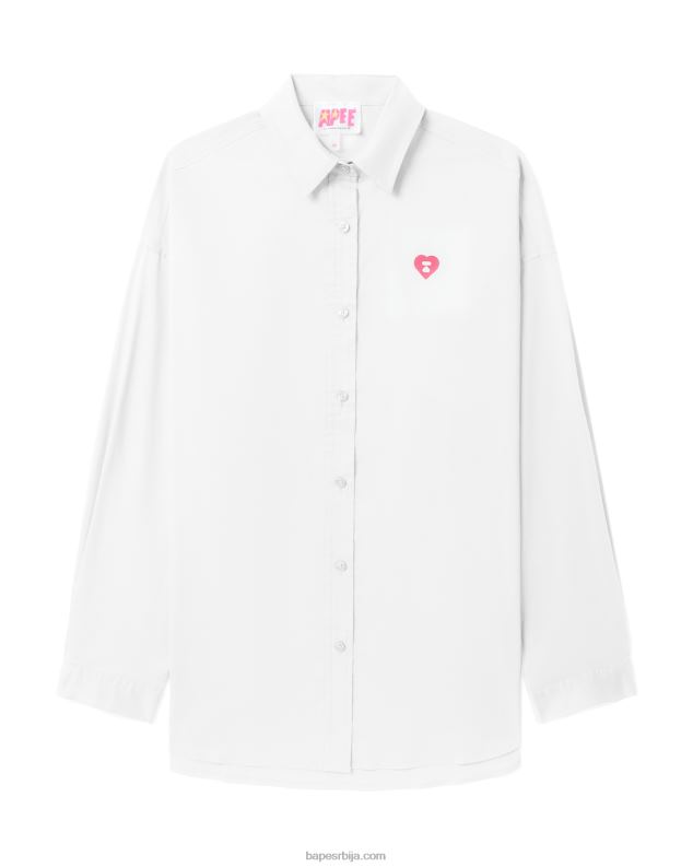 бео Жене A Bathing Ape дечко кошуља J4280834