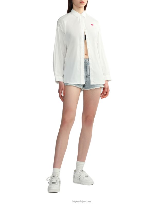 бео Жене A Bathing Ape дечко кошуља J4280834