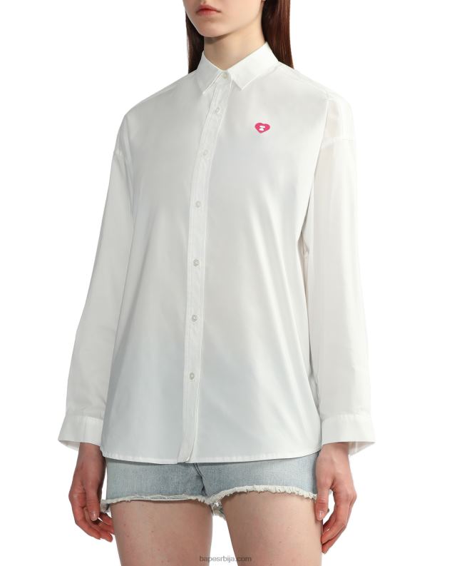 бео Жене A Bathing Ape дечко кошуља J4280834
