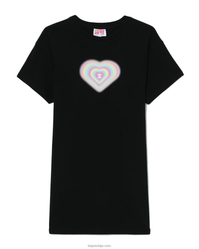 црн Жене A Bathing Ape графичка хаљина J4280815