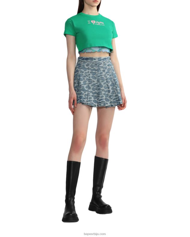 тексас Жене A Bathing Ape плисирана мини сукња J4280824