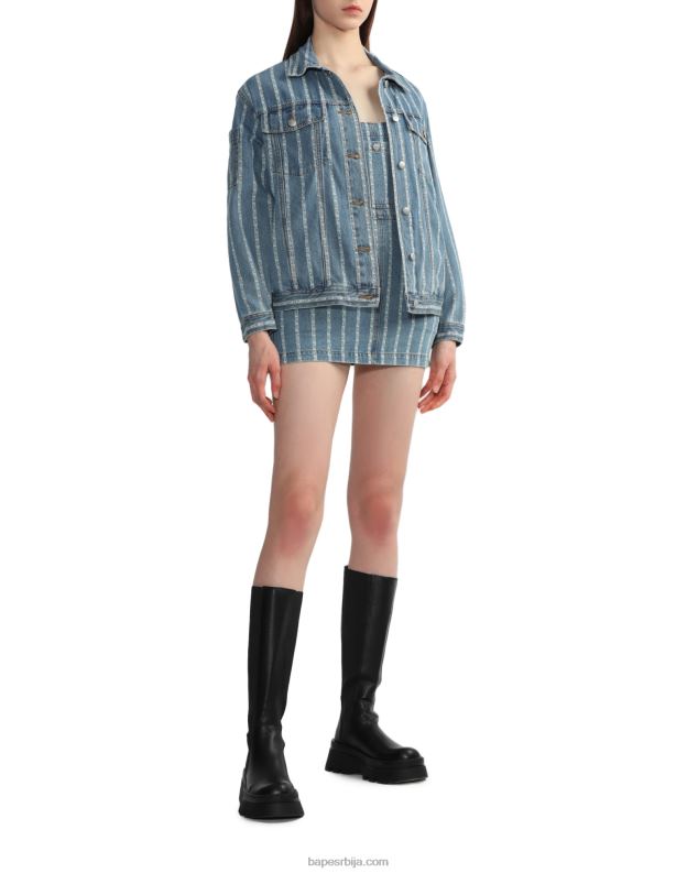 тексас Жене A Bathing Ape пругаста тексас хаљина J4280832