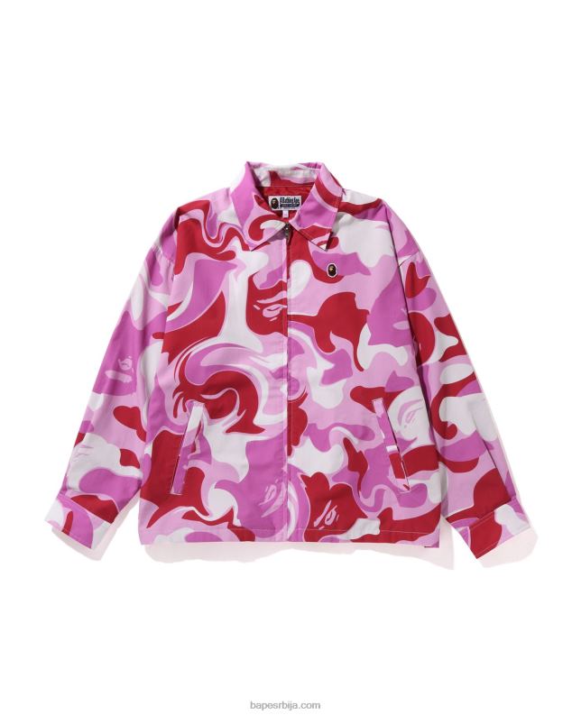 розе Жене A Bathing Ape мермерна маскирна јакна са патент затварачем J42801022