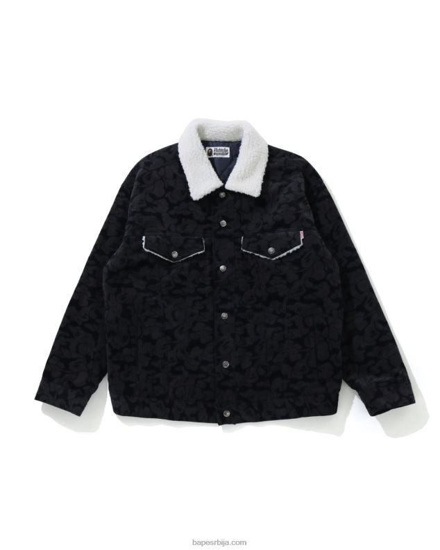 Морнарско плаво Жене A Bathing Ape јакна од чврсте маске од сомота J42801027