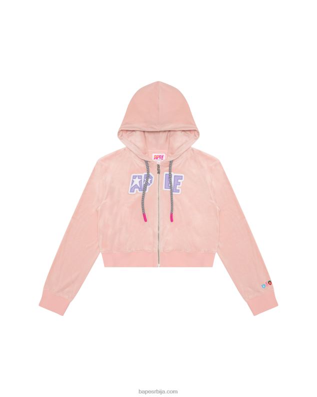 розе Жене A Bathing Ape велур јакна J42801051