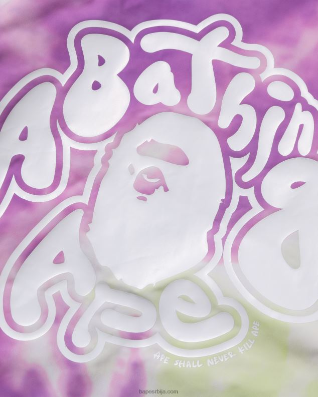 цаисе Жене A Bathing Ape тие-дие превелика јакна са капуљачом са пуним патентним затварачем J4280995