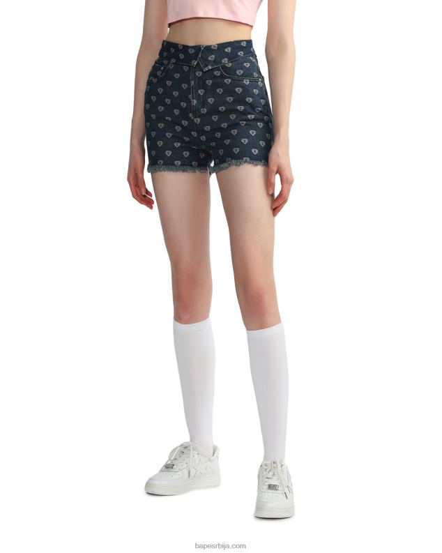 тексас Жене A Bathing Ape бите флип паттерн тексас шортс J4280811