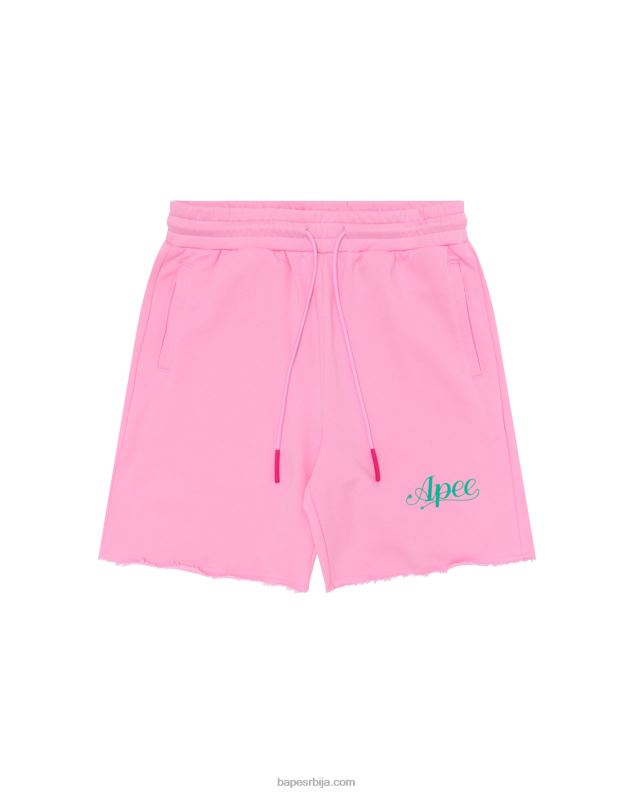 розе Жене A Bathing Ape лого лоунге шорц J4280961