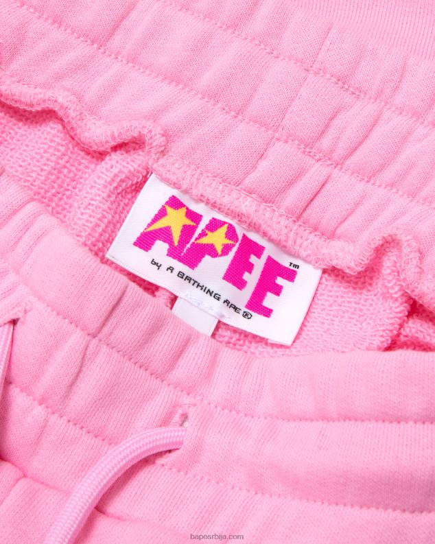 розе Жене A Bathing Ape лого лоунге шорц J4280961
