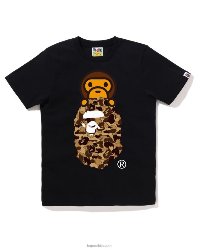 црн Жене A Bathing Ape цоокие цамо 2 мило на глави мајица J4280804