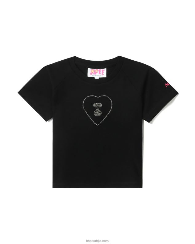 црн Жене A Bathing Ape графичка мајица за усеве #2 J4280812