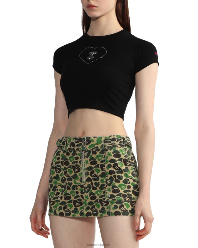 црн Жене A Bathing Ape графичка мајица за усеве #2 J4280812