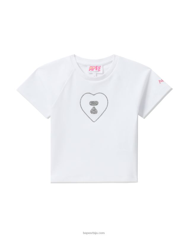 бео Жене A Bathing Ape графичка мајица за усеве #2 J4280814