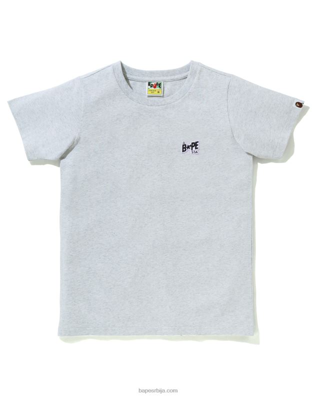 сива Жене A Bathing Ape лого оне поинт тее J42801002