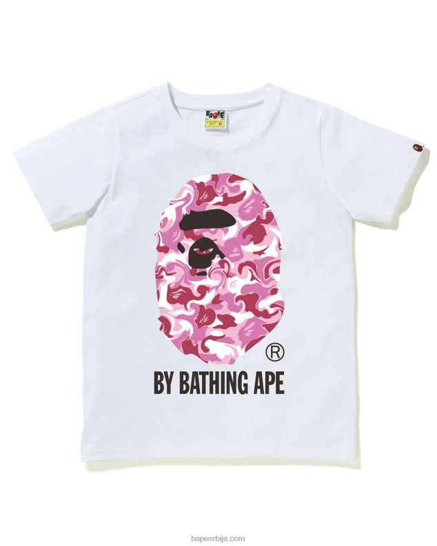 бео Жене A Bathing Ape мермерна цамо мајица J42801017
