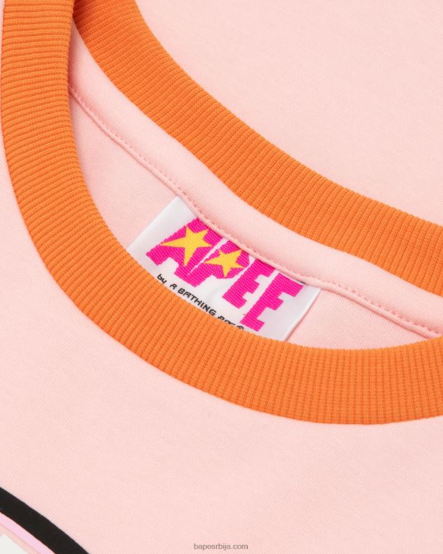розе Жене A Bathing Ape графичка скраћена мајица J42801045