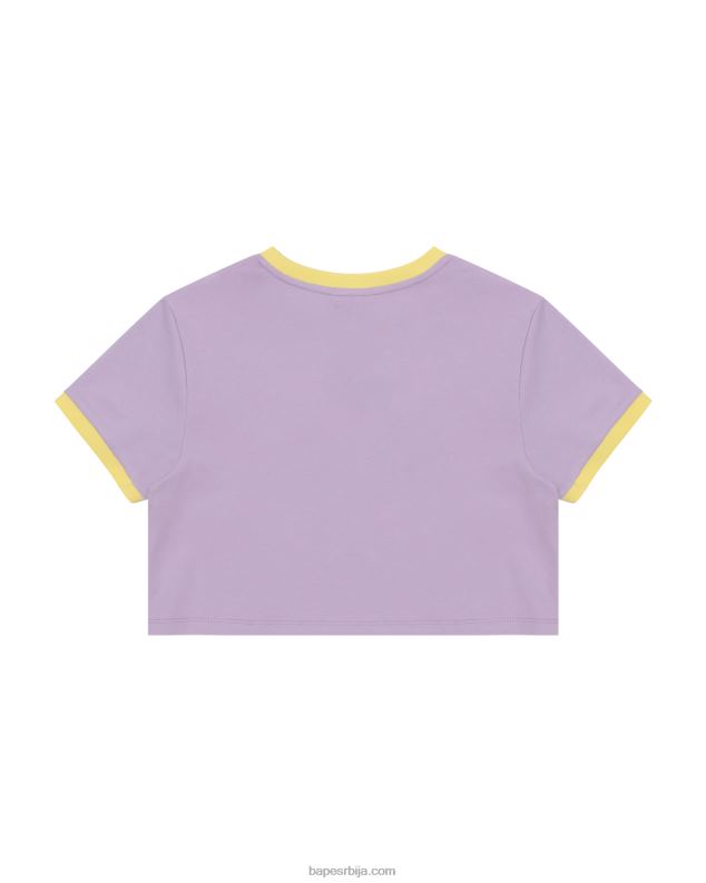 љубичаста Жене A Bathing Ape графичка скраћена мајица J42801046