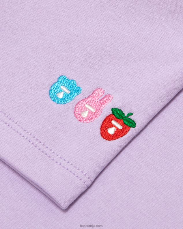 љубичаста Жене A Bathing Ape мајица танког кроја са логом J42801057