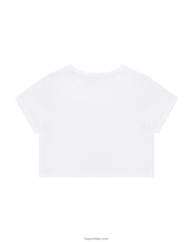 бео Жене A Bathing Ape мајица танког кроја са логом J42801058