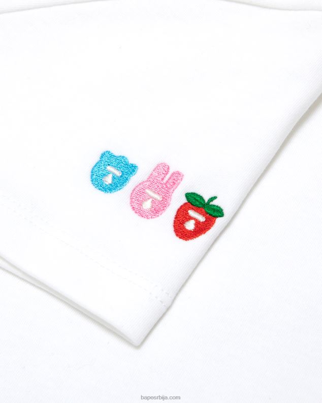 бео Жене A Bathing Ape мајица танког кроја са логом J42801058