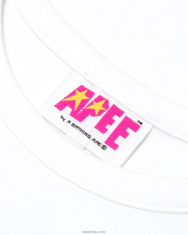 бео Жене A Bathing Ape мајица танког кроја са логом J42801058