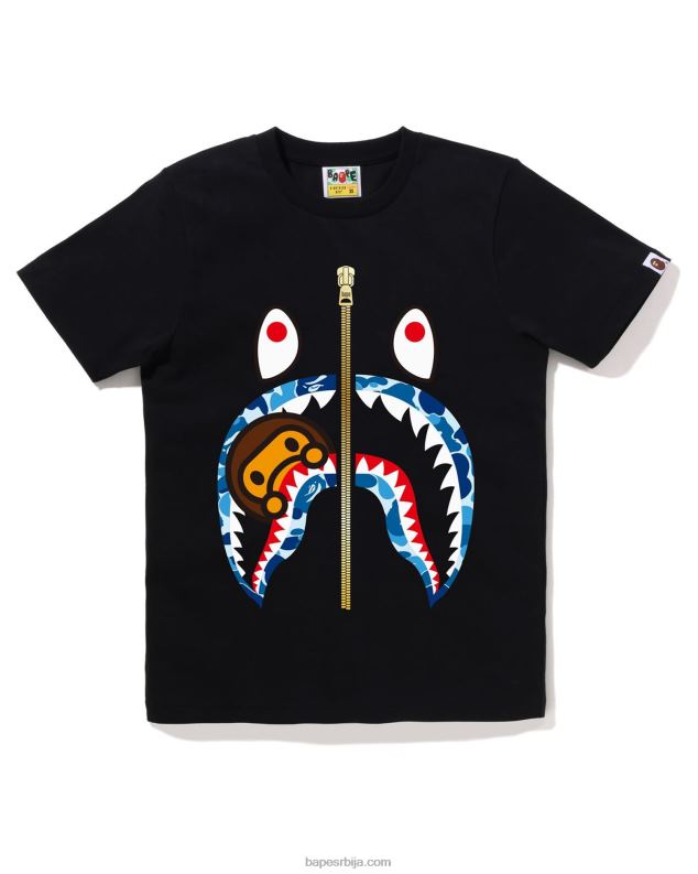 црн Жене A Bathing Ape абц цамо мило ајкула мајица J4280778