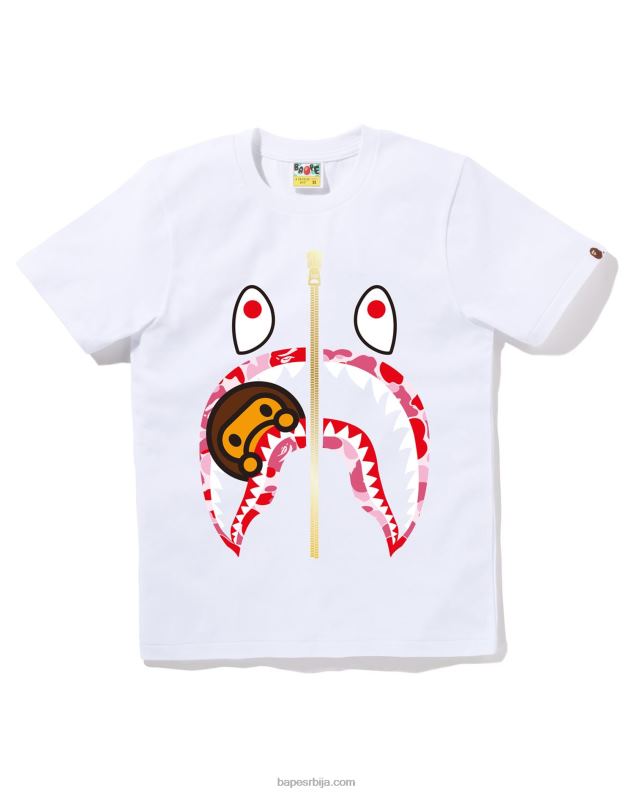 бео Жене A Bathing Ape абц цамо мило ајкула мајица J4280779