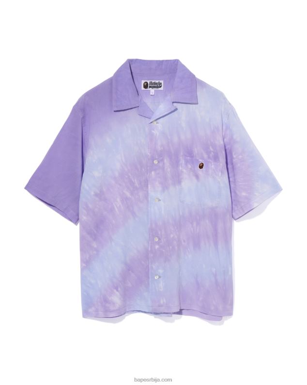 лила Жене A Bathing Ape хеад оне поинт тие дие кошуља J4280787
