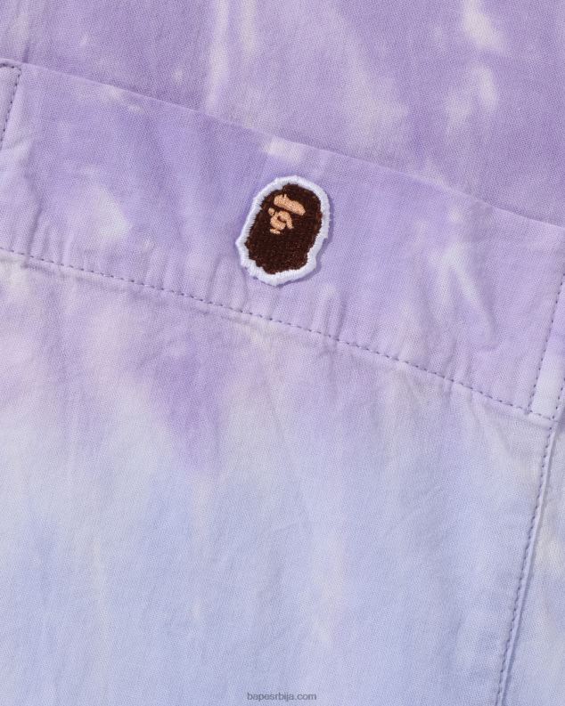 лила Жене A Bathing Ape хеад оне поинт тие дие кошуља J4280787