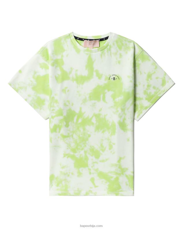 светло зелена Жене A Bathing Ape лого тие-дие мајица J4280790