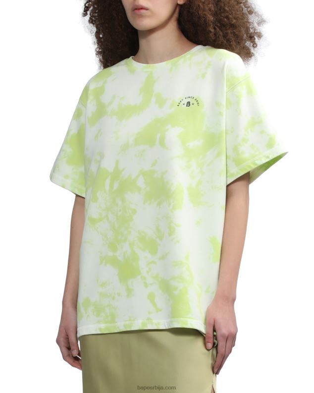 светло зелена Жене A Bathing Ape лого тие-дие мајица J4280790