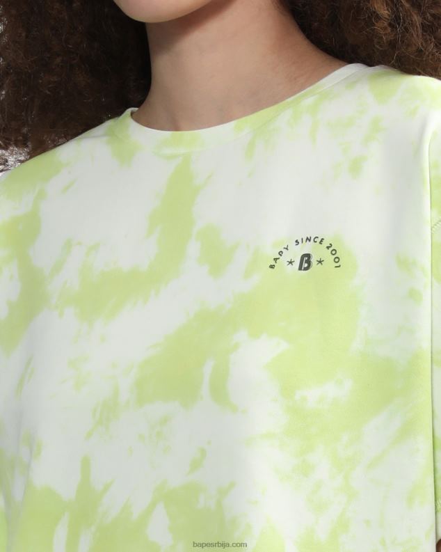 светло зелена Жене A Bathing Ape лого тие-дие мајица J4280790