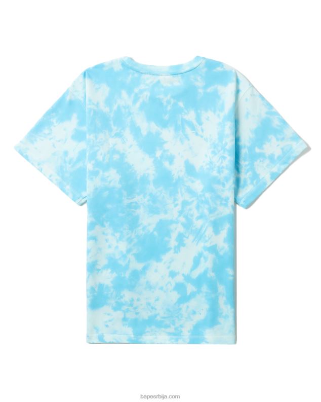 Плави Жене A Bathing Ape лого тие-дие мајица J4280791