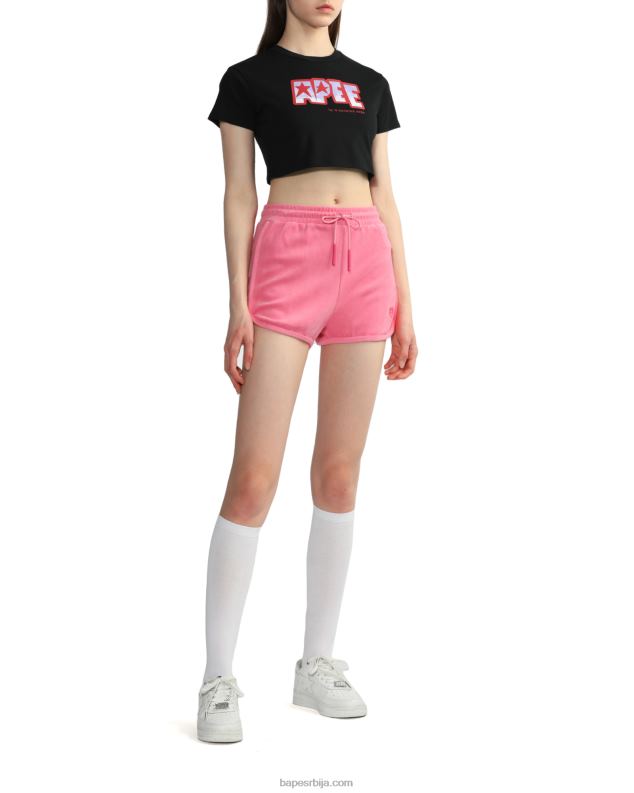 црн Жене A Bathing Ape мајица са логом J4280797