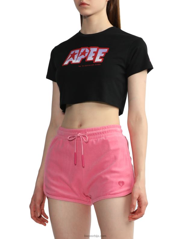 црн Жене A Bathing Ape мајица са логом J4280797