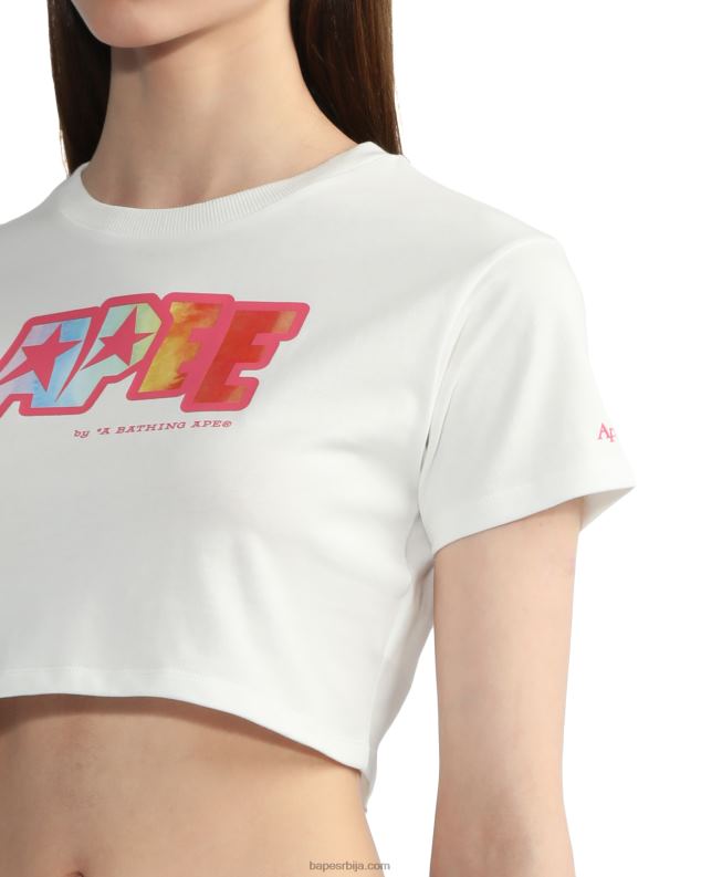 бео Жене A Bathing Ape мајица са логом J4280799