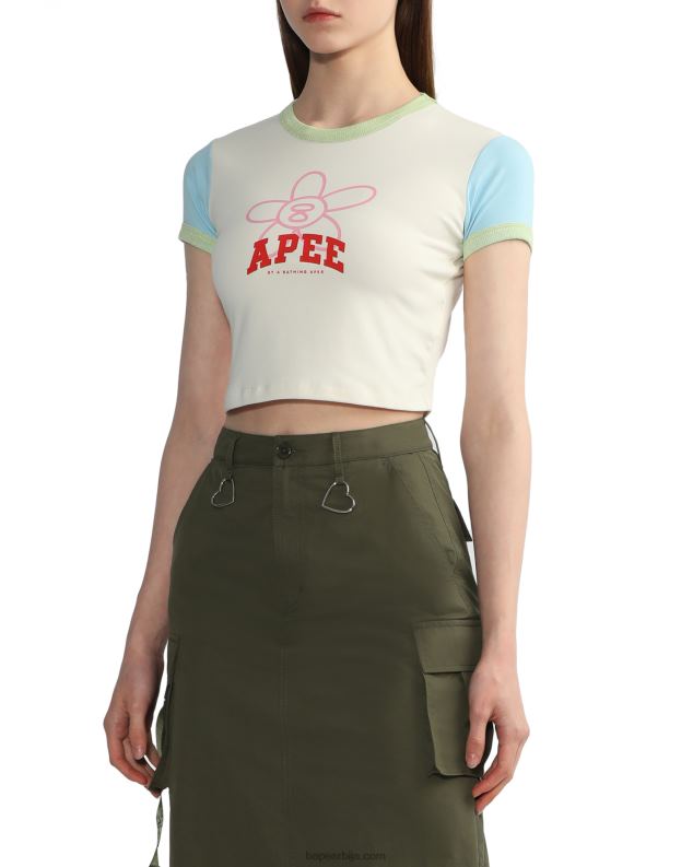 бео Жене A Bathing Ape графички врх J4280800