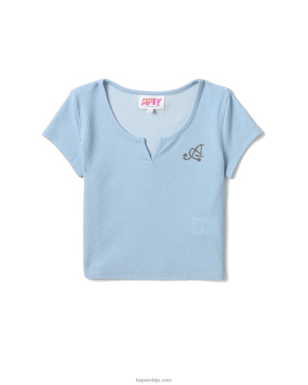 светло плава Жене A Bathing Ape мајица са в-изрезом J4280820